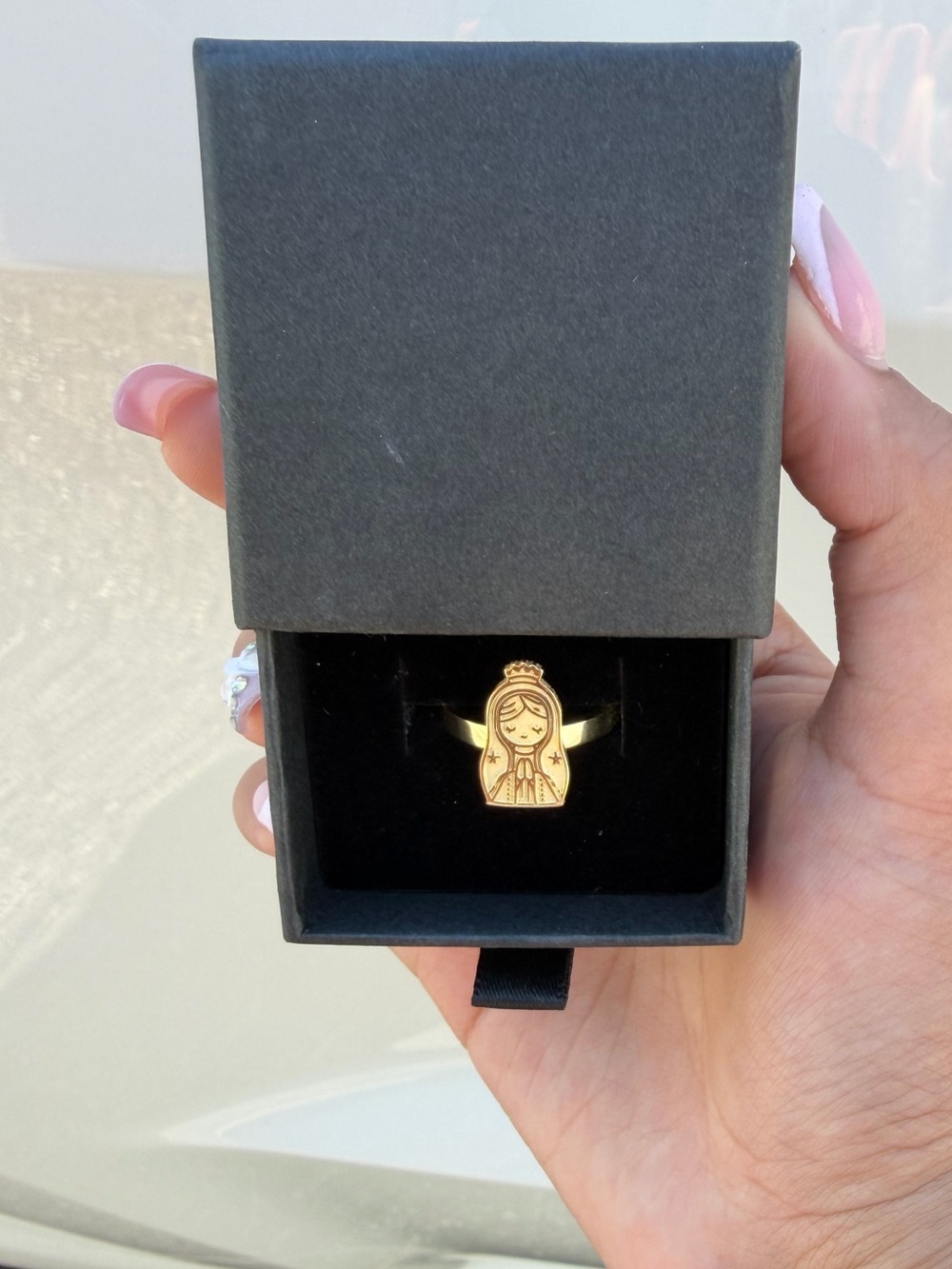 18k Gold Plated Virgin Mary Ring (Stainless Steel)